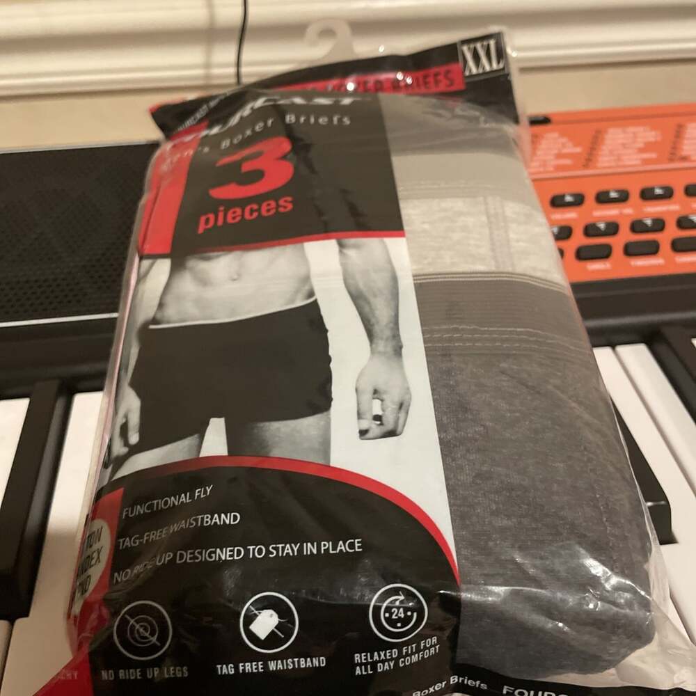 Men’s  Fourcast  Boxer Briefs 3 Pices  Black And Gray Color